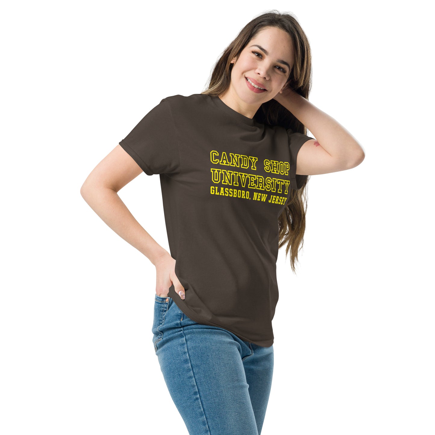 SKIPPING CLASS TO GET ASS CANDY SHOP UNIVERSITY T SHIRT GLASSBORO NEW JERSEY