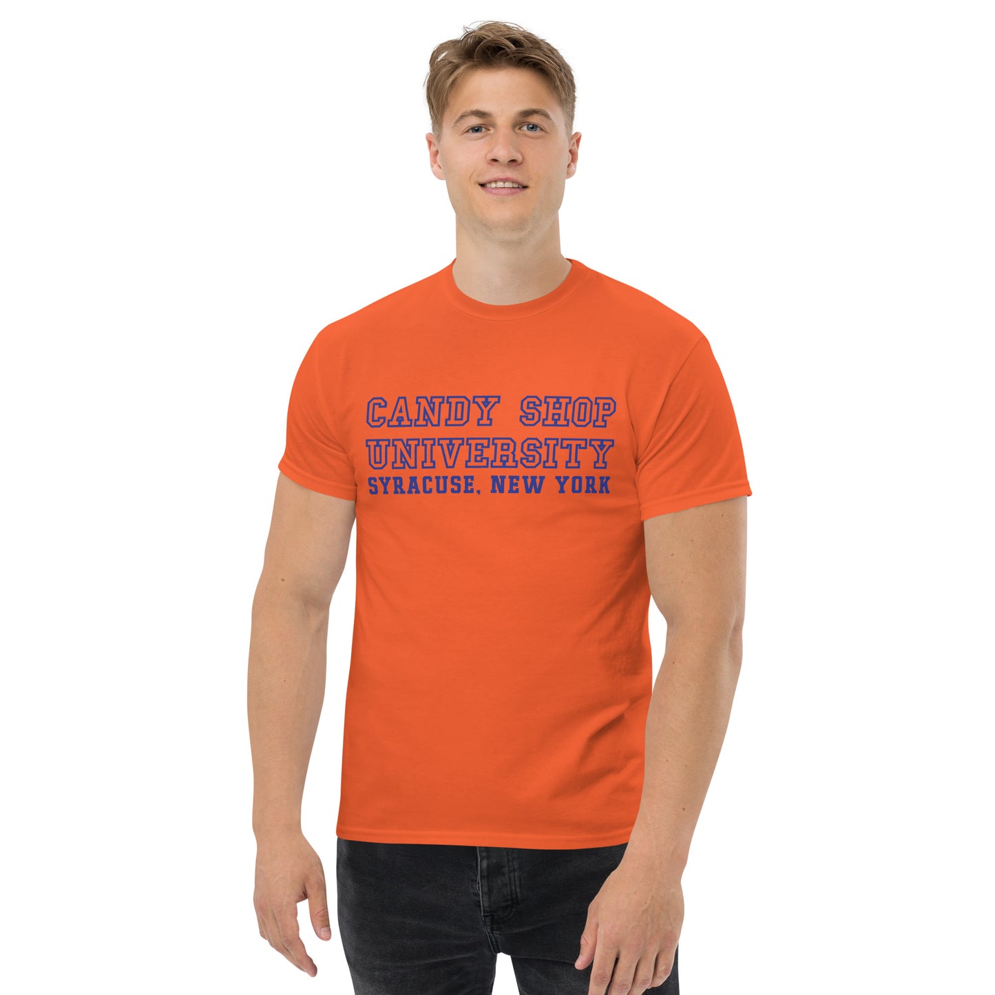 SKIPPING CLASS TO GET ASS CANDY SHOP UNIVERSITY T SHIRT SYRACUSE NEW YORK