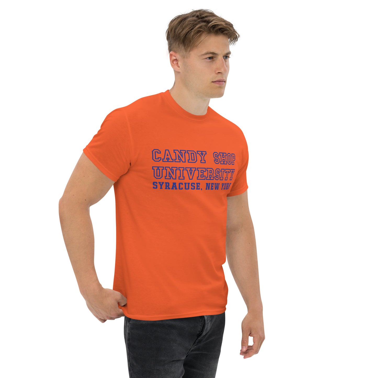 SKIPPING CLASS TO GET ASS CANDY SHOP UNIVERSITY T SHIRT SYRACUSE NEW YORK